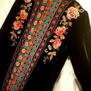 Black Velvet with Embroidery Jacket